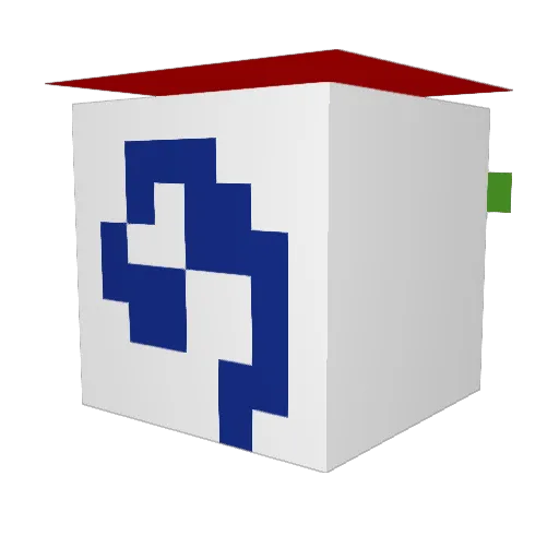 noguP Minecraft avatar head, 3D render