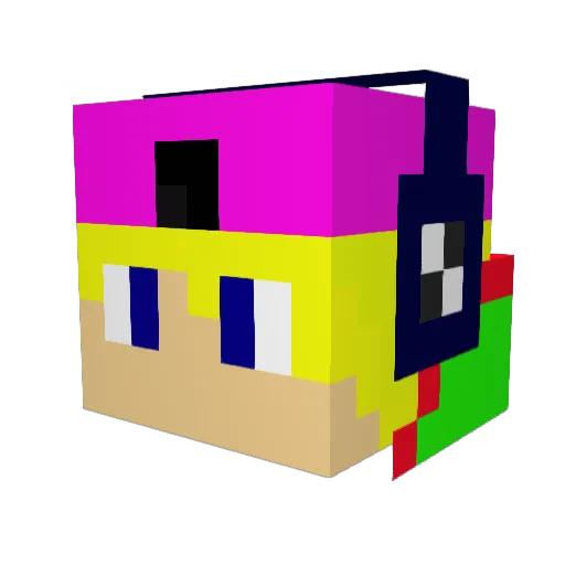 noheadshotpls Minecraft avatar head, 3D render