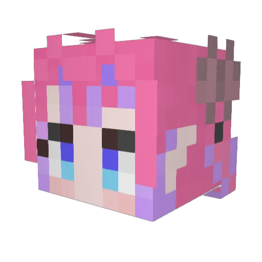 nohemaru Minecraft avatar head, 3D render