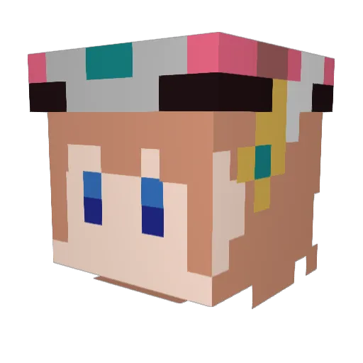 nohohonn Minecraft avatar head, 3D render