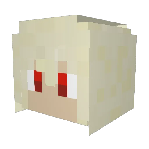 noire06 Minecraft avatar head, 3D render
