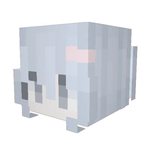 noirsu Minecraft avatar head, 3D render