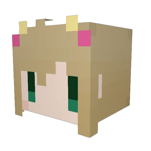 noisesama Minecraft avatar head, 3D render
