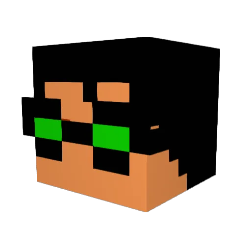 nojohnsterry Minecraft avatar head, 3D render