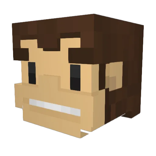 nojyn Minecraft avatar head, 3D render