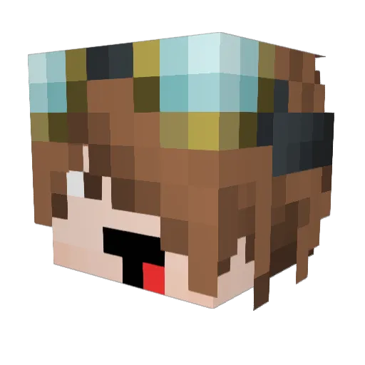 nokamichi Minecraft avatar head, 3D render