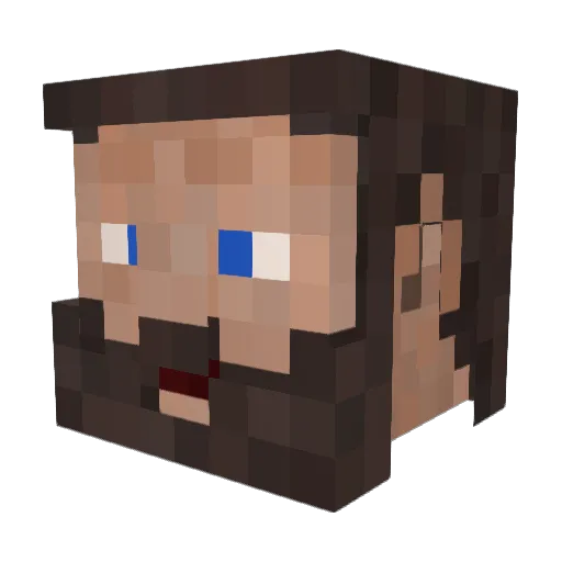 nokando Minecraft avatar head, 3D render