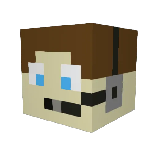 noken123 Minecraft avatar head, 3D render