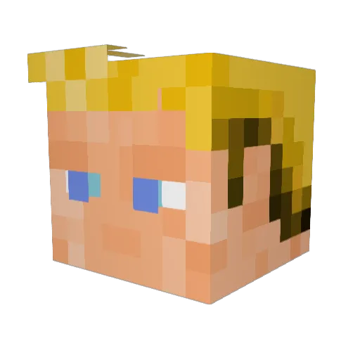 nokhius Minecraft avatar head, 3D render
