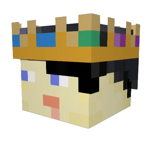 nokikon Minecraft avatar head, 3D render