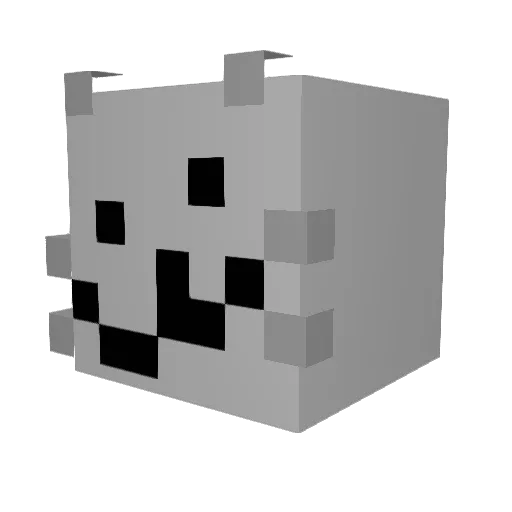 nokimatsu Minecraft avatar head, 3D render
