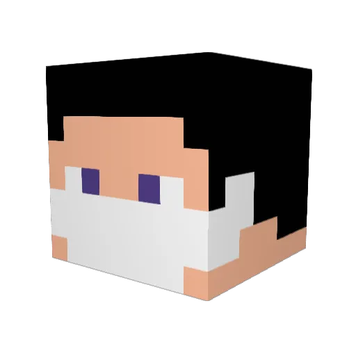 noko122 Minecraft avatar head, 3D render