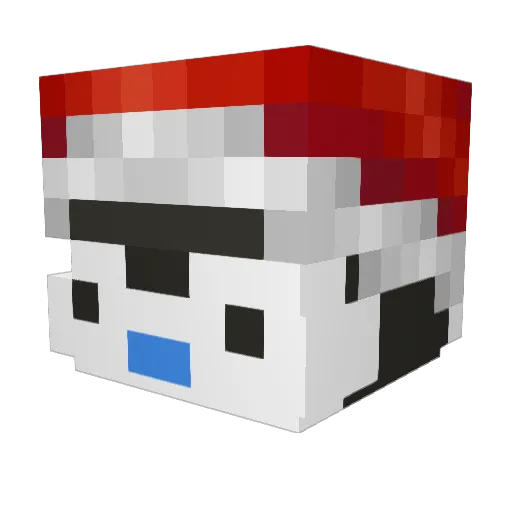nokonoki Minecraft avatar head, 3D render