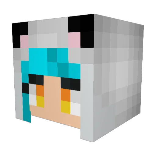 nokrang Minecraft avatar head, 3D render