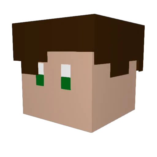 nokthree Minecraft avatar head, 3D render