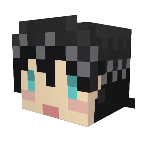 nolajiro Minecraft avatar head, 3D render