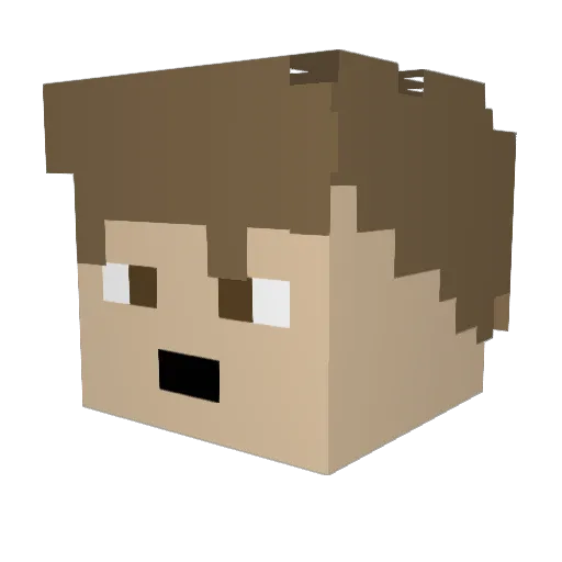 nolan370 Minecraft avatar head, 3D render