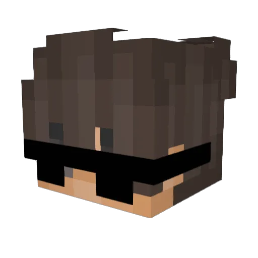 nolanberollin Minecraft avatar head, 3D render