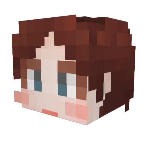 nolcatt Minecraft avatar head, 3D render