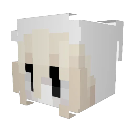 nolled Minecraft avatar head, 3D render