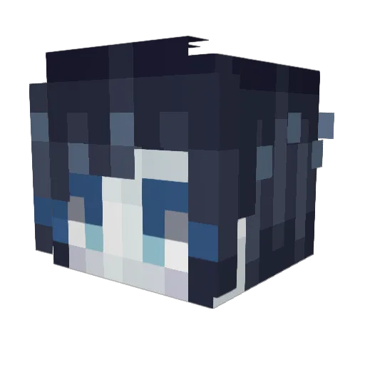 nolliebear Minecraft avatar head, 3D render