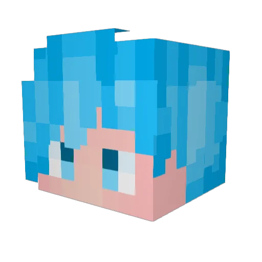 nom_112358 Minecraft avatar head, 3D render