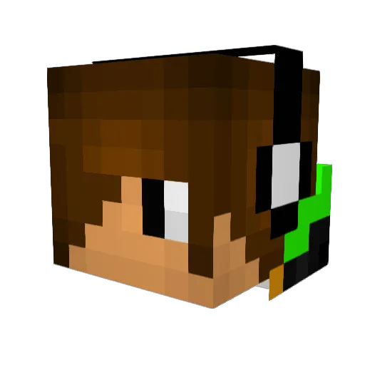 nomakarasu Minecraft avatar head, 3D render