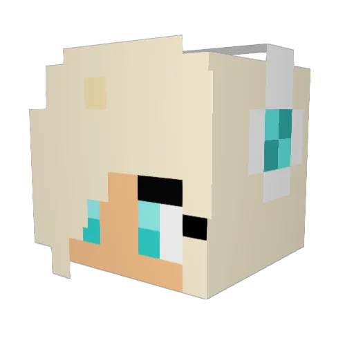 nomalie Minecraft avatar head, 3D render
