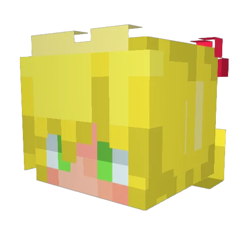 nomeriko Minecraft avatar head, 3D render