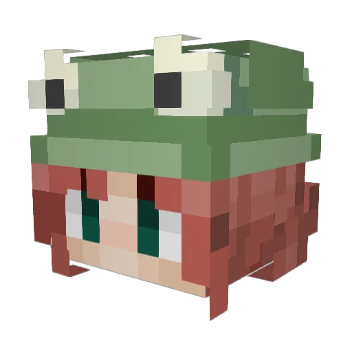 nomerom Minecraft avatar head, 3D render