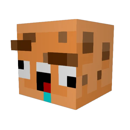 nomnom50 Minecraft avatar head, 3D render
