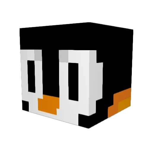 nomnomPorkchops Minecraft avatar head, 3D render