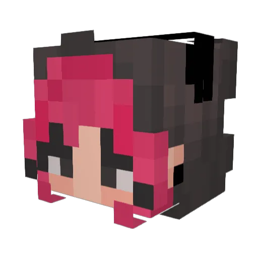 nomnomnomiii Minecraft avatar head, 3D render