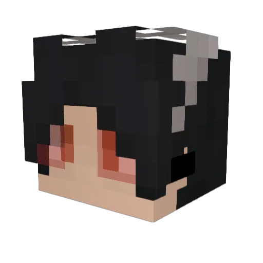 nomnomsushi Minecraft avatar head, 3D render