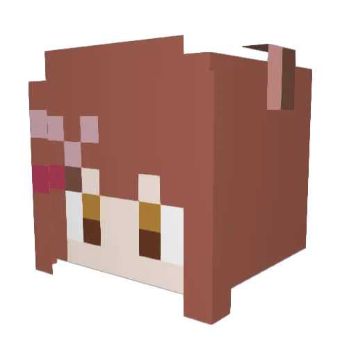 nomoran Minecraft avatar head, 3D render