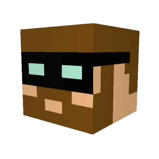 nomoredroids Minecraft avatar head, 3D render
