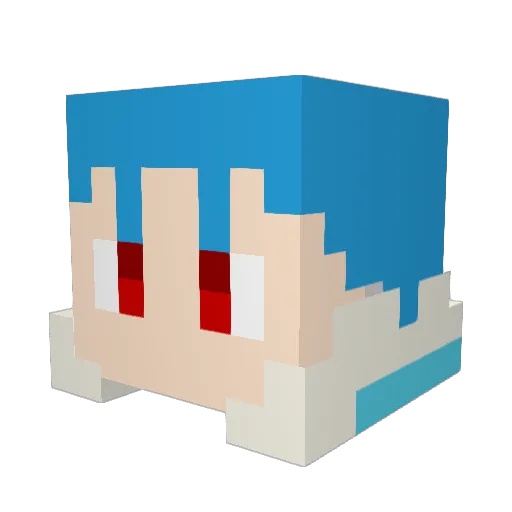 nomoryho Minecraft avatar head, 3D render