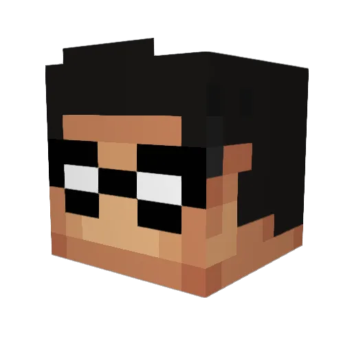 nomsization Minecraft avatar head, 3D render