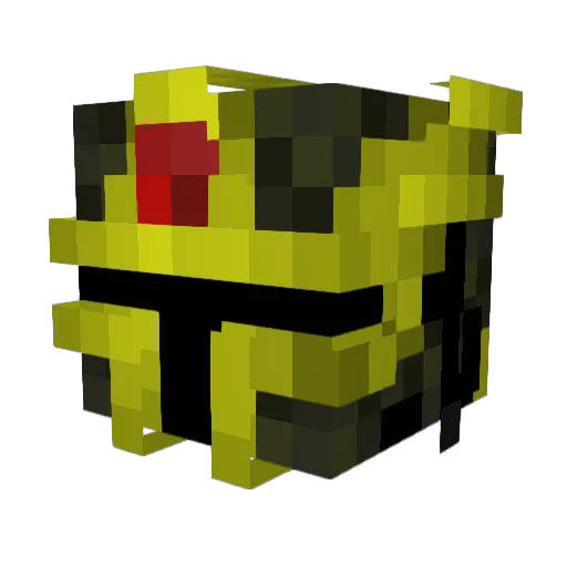 non204 Minecraft avatar head, 3D render