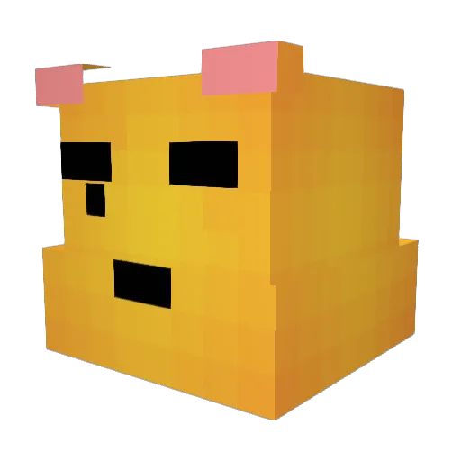 non_gom Minecraft avatar head, 3D render