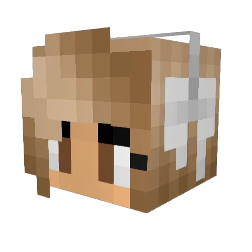 nonabear Minecraft avatar head, 3D render