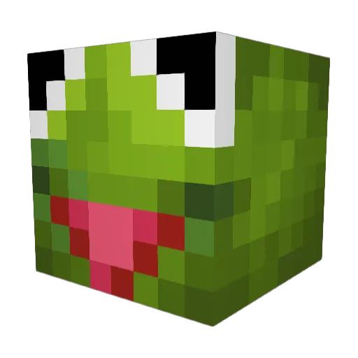 nonamesecro Minecraft avatar head, 3D render