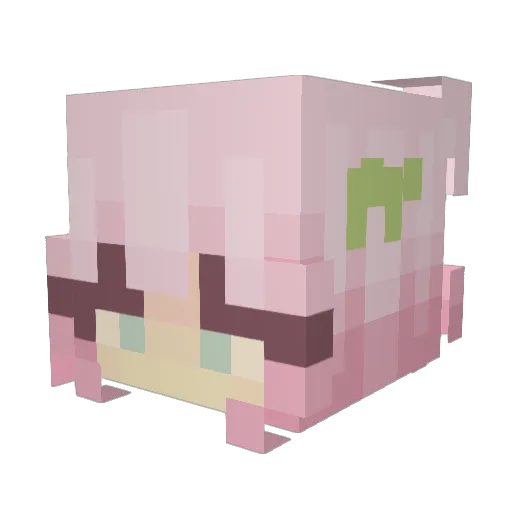 nonbinarybyte Minecraft avatar head, 3D render
