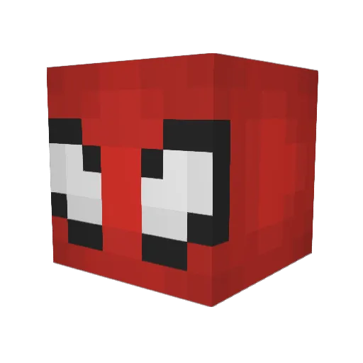 nonbreakable Minecraft avatar head, 3D render