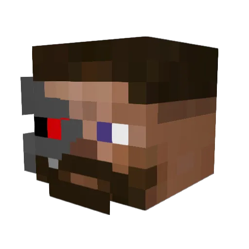 nonezip Minecraft avatar head, 3D render