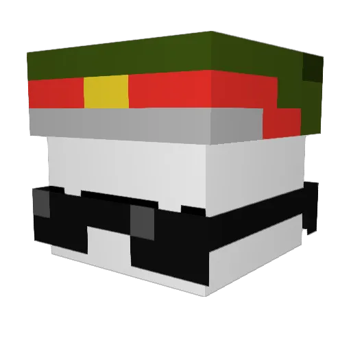 nonlen122 Minecraft avatar head, 3D render