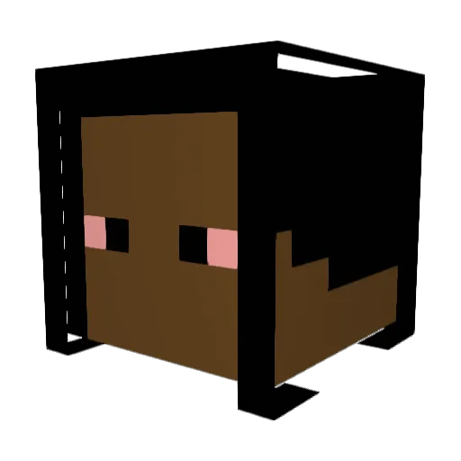 nonnilicious Minecraft avatar head, 3D render