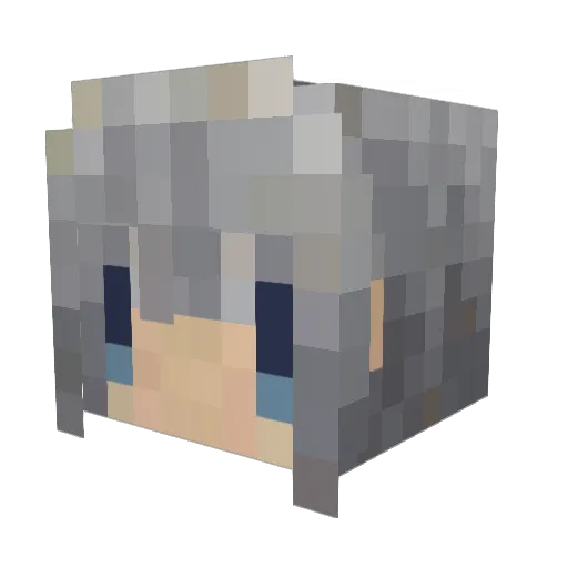 nonomiyanemu Minecraft avatar head, 3D render