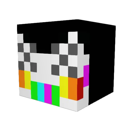 nononomama Minecraft avatar head, 3D render