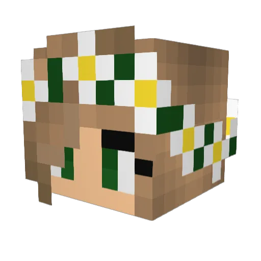 nonoponey Minecraft avatar head, 3D render